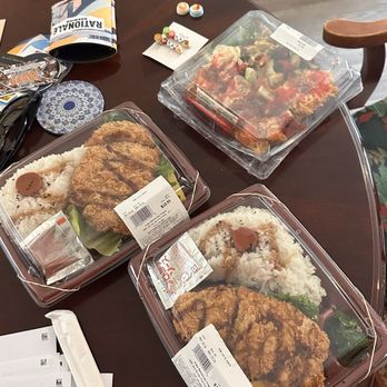 Osaka Marketplace - two katsu plates and a sashimi plate - Japanese Near Me - Fremont, California Osaka Marketplace - two katsu plates and a sashimi plate - Japanese Near Me - Fremont, California