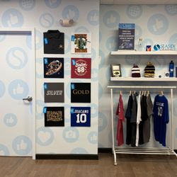 Seaside Graphics - This is a sample of our clothing printing methods: Screen Printing, DTF, Embroidery, color cad, and thermo vinyl