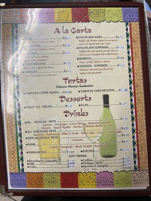 Menu photo 4 El Superior Restaurant Yerington, NV