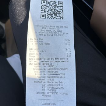 Subway - 2/23/25 Picking up a footlong tuna on flatbread for parents - Sandwiches Near Me - Long Beach, California Subway - 2/23/25 Picking up a footlong tuna on flatbread for parents - Sandwiches Near Me - Long Beach, California