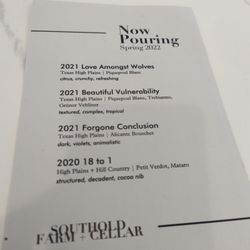 The Parlour - Tasting menu