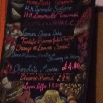 El Paradiso Del Chibo - The dessert menu board - Italian Near Me - York, YOR