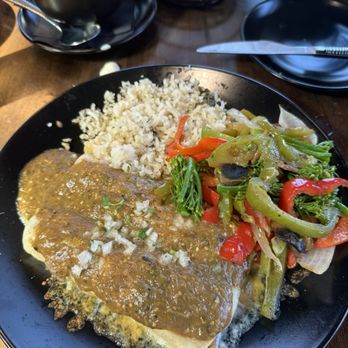 Tequila Chulos - Shrimp enchiladas with cilantro lime rice and sautéed vegetables. - Mexican Near Me - Oklahoma City, Oklahoma