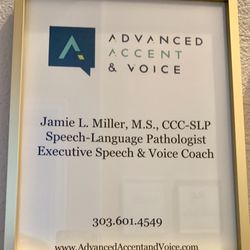 Advanced Accent and Voice - Down the hall on the right!