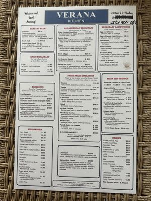 Menu photo 1 Verana Mediterranean Kitchen Woodbury, CT