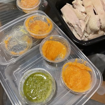 Cluck2Go - Arcadia - The sauces were only 1/4 filled - Hainan Near Me - Arcadia, California Cluck2Go - Arcadia - The sauces were only 1/4 filled - Hainan Near Me - Arcadia, California
