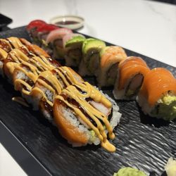 Tokyo Japanese Restaurant - Closest is the whopper roll. Next is the rainbow roll.