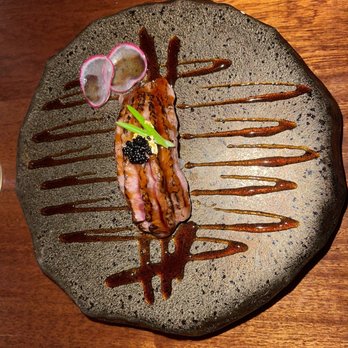 AKI Steak & Sushi - A5 wagyu beef and it's was mouth watering!!!! So good. - Sushi Bars Near Me - Mont Belvieu, Texas