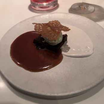 Dirt Candy - Their dessert:  black sesame toffee pudding. This was amazing - Vegetarian Near Me - New York, New York