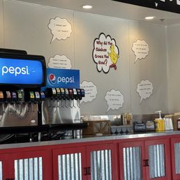 Soda and condiment counter