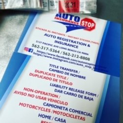 Auto Stop Insurance Services - WE PROCESS YOUR STICKERS HERE IN THE OFFICE! REGISTRATION SERVICES & INSURANCE  OFFICE HOURS 11 AM -6 PM TILL FURTHER NOTICES VISIT US!!