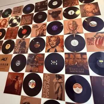 Choi M - Vinyl record wall - Bubble Tea Near Me - Virginia Beach, Virginia
