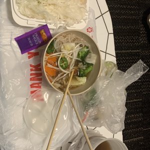 Photo of Pho Shizzle - Seattle, WA, United States. Vegetable pho to go