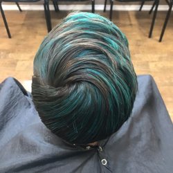 Bellanova Hair Salon - Green highlights for summer!