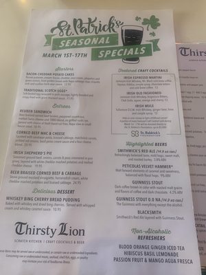 Menu photo 8 Thirsty Lion Dallas, TX Menu photo 8 Thirsty Lion Dallas, TX