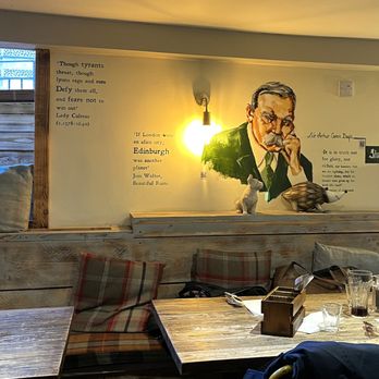 Makars Gourmet Mash Bar - Wall mural downstairs where we ate - Scottish Near Me - Old Town, EDH Makars Gourmet Mash Bar - Wall mural downstairs where we ate - Scottish Near Me - Old Town, EDH