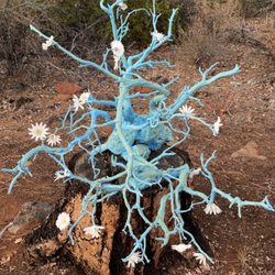 Lassen RV Resort - Art on one of the trails at the campground.
