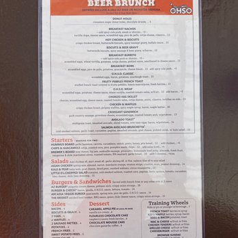 OHSO Brewery- Arcadia - Brunch menu - Breweries Near Me - Phoenix, Arizona