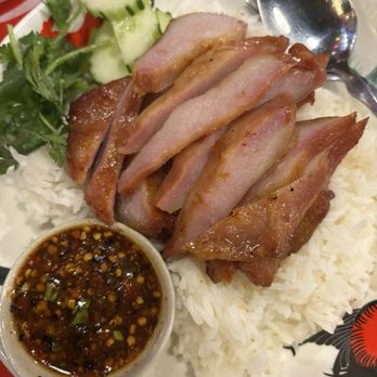 Noodles Party - Grilled pork jowl rice - Thai Near Me - Chicago, Illinois Noodles Party - Grilled pork jowl rice - Thai Near Me - Chicago, Illinois