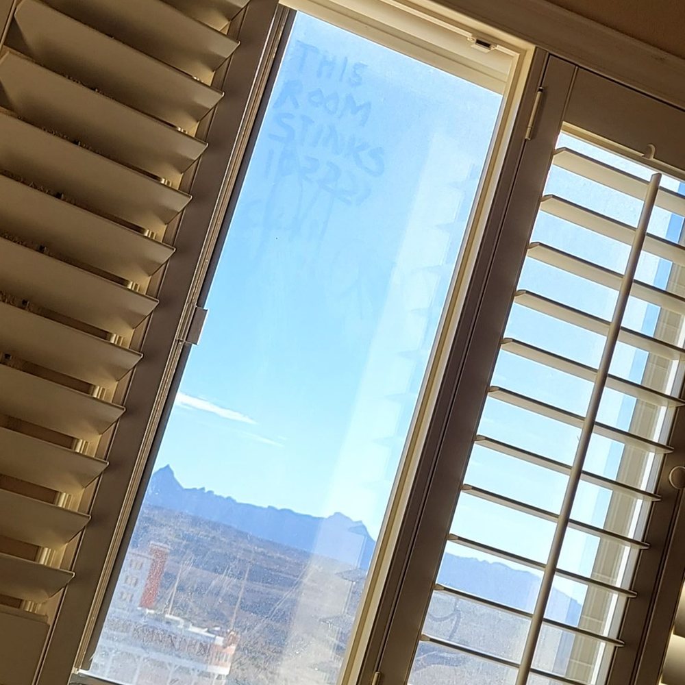 Tropicana Laughlin - A Caesars Rewards Destination - Message written in the dirt on the window is from 14 MONTHS ago! Today is 12/23/22. - Hotels Near Me - Laughlin, Nevada Tropicana Laughlin - A Caesars Rewards Destination - Message written in the dirt on the window is from 14 MONTHS ago! Today is 12/23/22. - Hotels Near Me - Laughlin, Nevada
