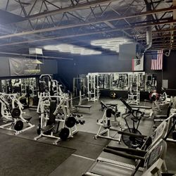 Free weights machines treadmills cables