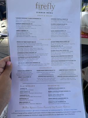 Menu photo 2 Firefly Eatery & Bar San Diego, CA Menu photo 2 Firefly Eatery & Bar San Diego, CA