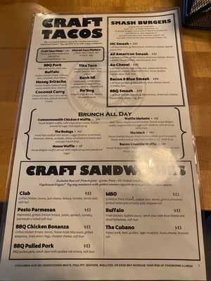 Menu photo 1 Commonwealth Modesto, CA
