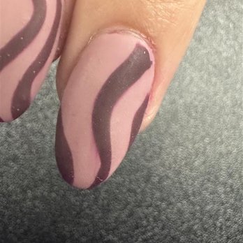 Omni Nails - Smeared pattern because it wasn't dried properly - Nail Salons Near Me - San Diego, California
