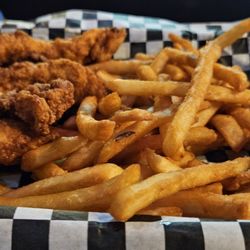 Hooligans - Tenders tossed in Buffalo sauce with fries