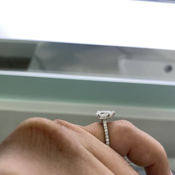 Icing On The Ring - Pear diamond engagement ring with hidden halo - Jewelry Near Me - Los Angeles, California Icing On The Ring - Pear diamond engagement ring with hidden halo - Jewelry Near Me - Los Angeles, California