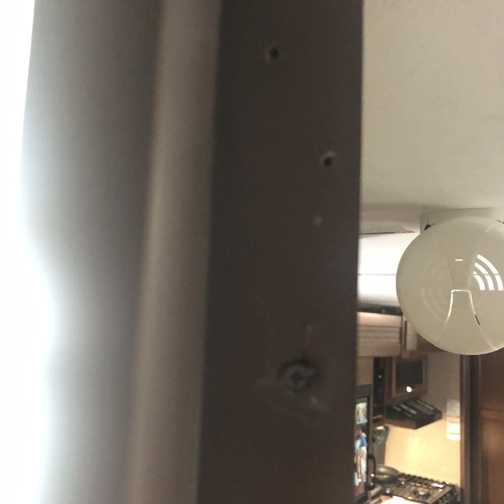 Lifestyle RVs - New holes, bathroom door frame was put on backwards - RV Dealers Near Me - Grain Valley, Missouri