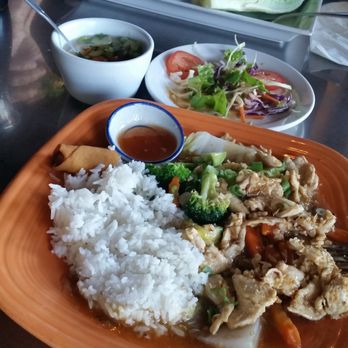 Yupha's Thai Kitchen - lunch special garlic chicken #113 mild . - Thai Near Me - Tempe, Arizona