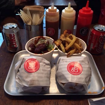 Patty & Bun - Ari Gold on the left, smokey Robinson on the right. Confit wings and rosemary salt chips. You know how it is. - Burgers Near Me - London, XGL