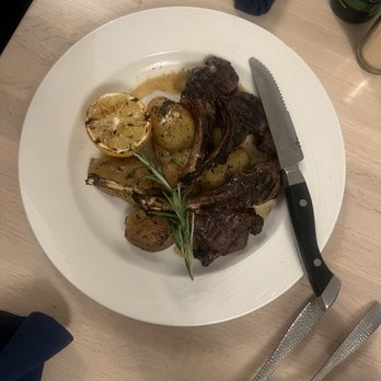Meze Mediterraneo - Lamb chops! Went on a Tuesday and there was an hour wait for lamb shank. These were a good substitute - Mediterranean Near Me - Schaumburg, Illinois