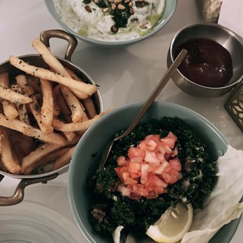 Lira Beirut Eatery - FRENCH FRIES TABBOULEH KIBBEH LABANIEH - Mediterranean Near Me - Miami, Florida