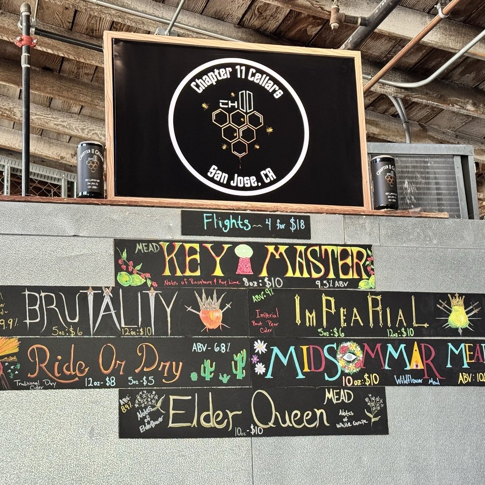 Ch 11 Cellars - Drink menu for what they have for the day - Cideries Near Me - San Jose, California