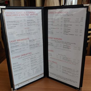 Sunset Grill - Menu - interior pages - Breakfast & Brunch Near Me - Ajax, Ontario