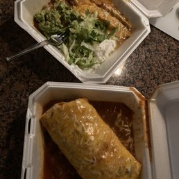 Rubens burrito, cheese enchiladas to go