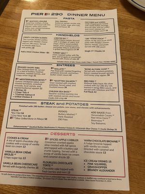 Menu photo 6 PIER 290 Williams Bay, WI
