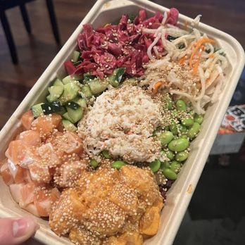 Omee J 2 - bowl! salmon and spicy salmon - Korean Near Me - San Jose, California