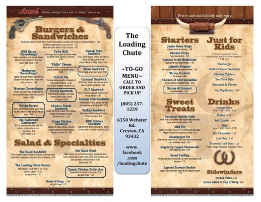Menu photo 8 Loading Chute Creston, CA