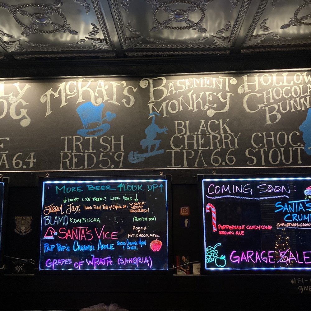 Willow Creek Brewing - menus on the wall - Breweries Near Me - West Reading, Pennsylvania Willow Creek Brewing - menus on the wall - Breweries Near Me - West Reading, Pennsylvania