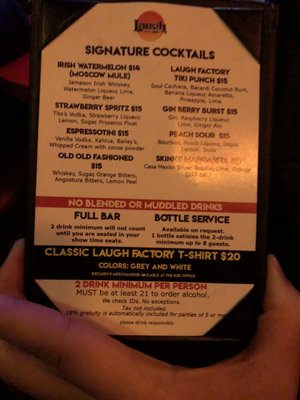 Menu photo 7 Laugh Factory Los Angeles, CA