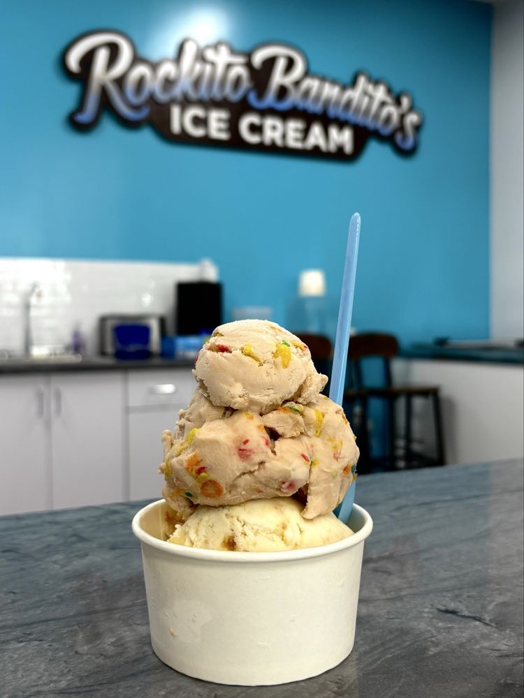 Rockito Bandito's Ice Cream Logo