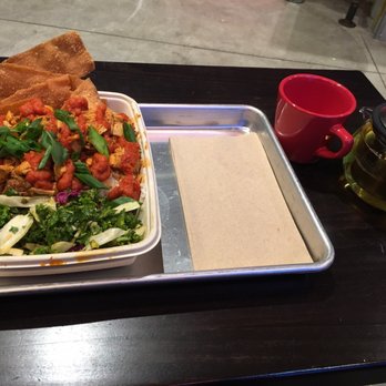 REBOL - Curry Chicken on rice w/ cabbage slaw  w/ Triple Mint Tea - Coffee & Tea Near Me - Cleveland, Ohio