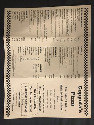 Menu photo 2 Coppola's Pizza Analomink, PA Menu photo 2 Coppola's Pizza Analomink, PA