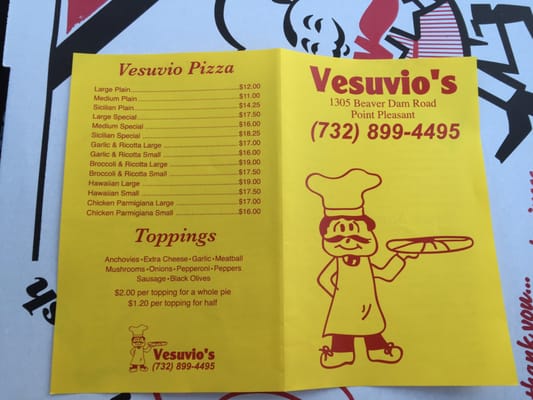 Menu photo 1 Vesuvio Pizza Point Pleasant Beach, NJ