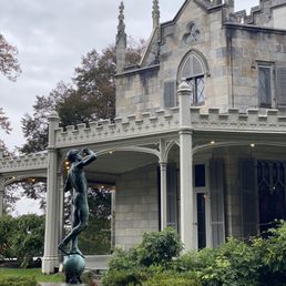Outside the mansion