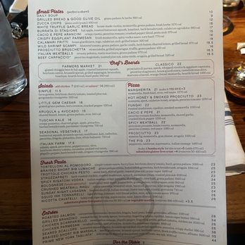 North Italia - Menu - Italian Near Me - Birmingham, Alabama