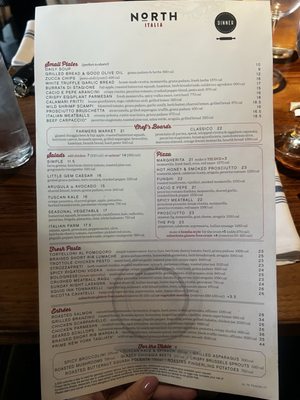Menu photo 1 North Italia Birmingham, AL